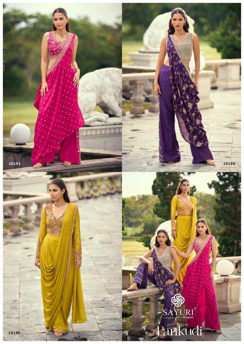 Pankudi By Sayuri Viscos Jacquard Silk Indo Western